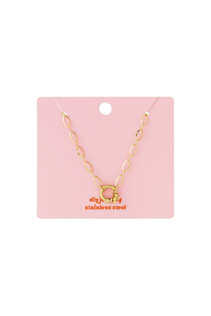 Basic Lock Necklace Gold