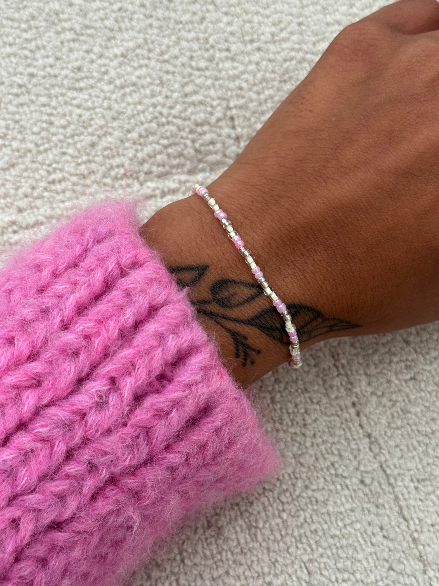 MIYUKI BRACELET | CLEAR PINK MIX