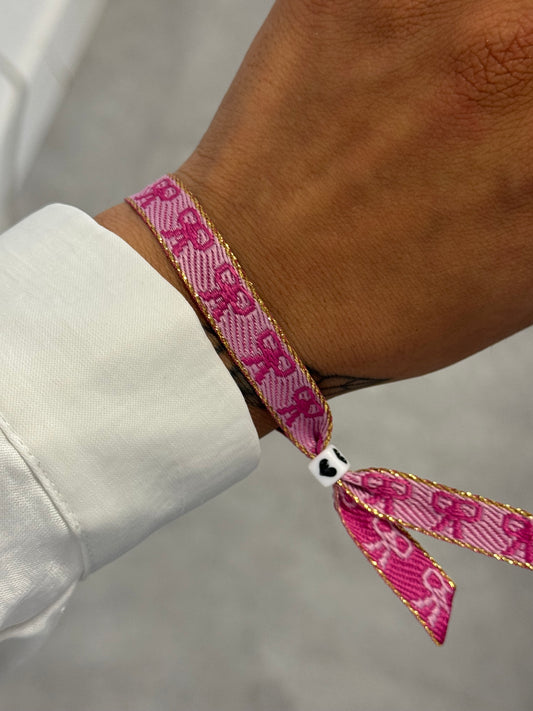 Pink Bows | Lint Bracelet