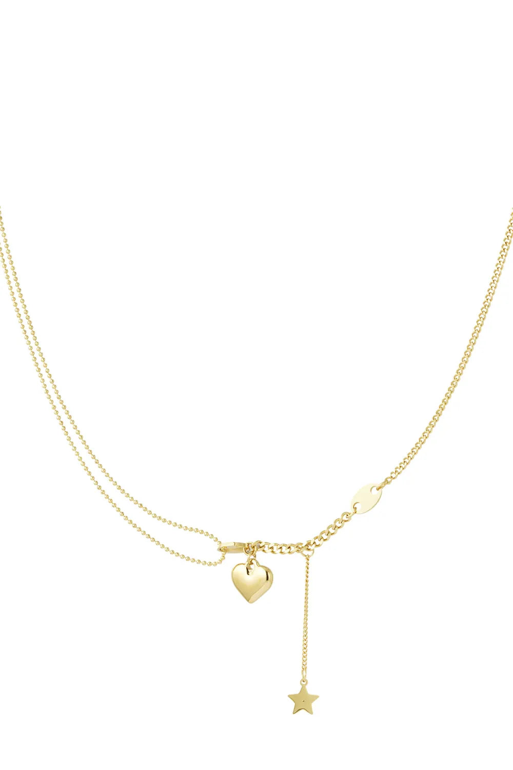 lovely star necklace gold