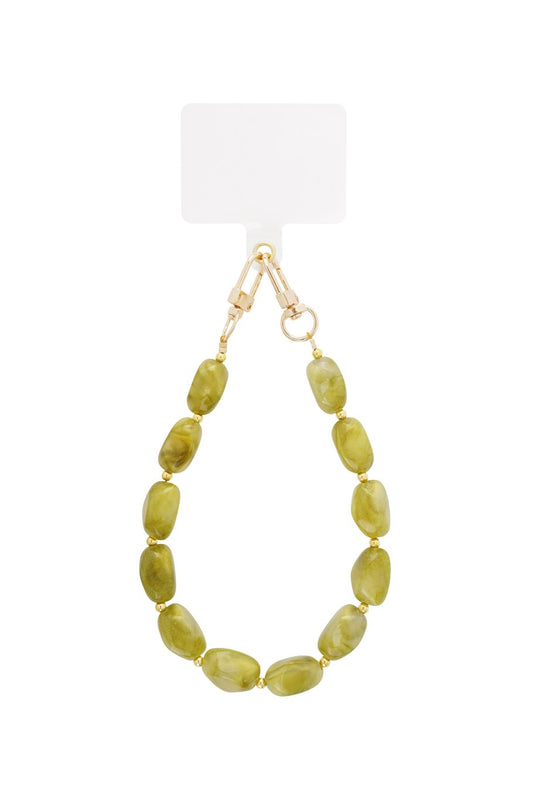 Phone Cord Acrylic Beads Lime