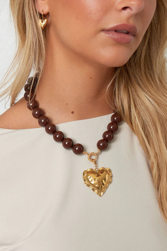 BEAD NECKLACE CHOCO