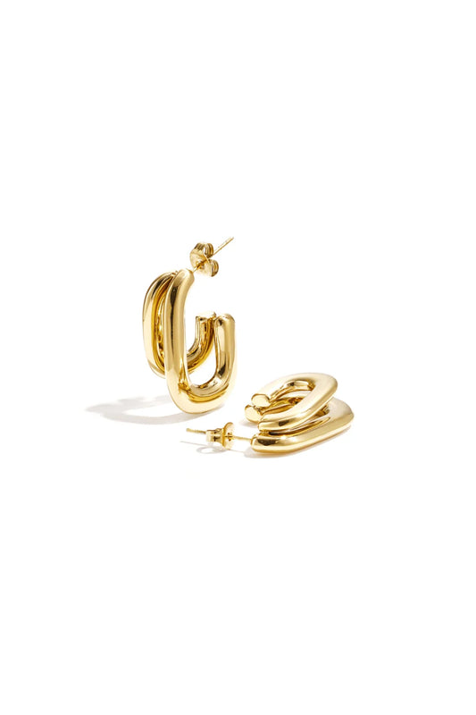 double square hoops gold