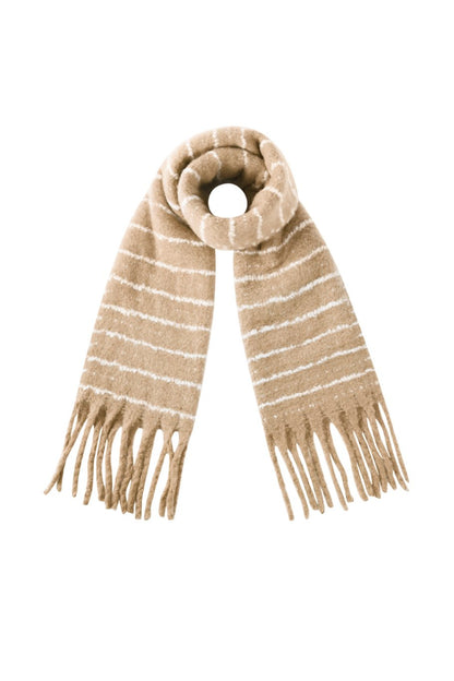 Stripe Scarf Khaki