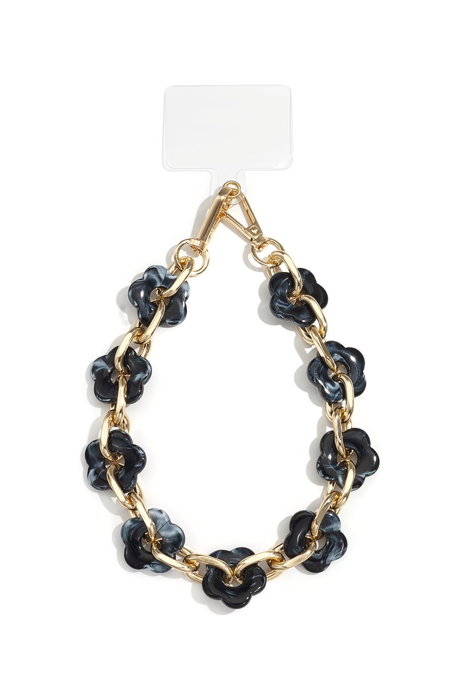 FLOWER PHONE CORD BLACK