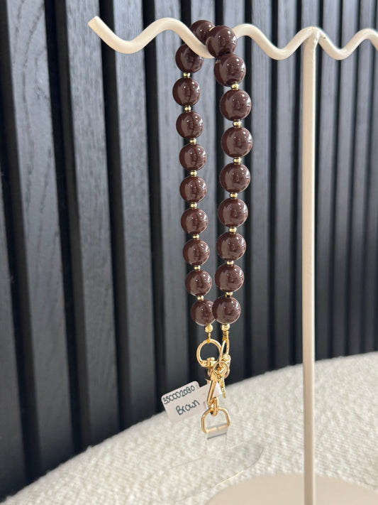 BUBBLE PHONE CORD BROWN