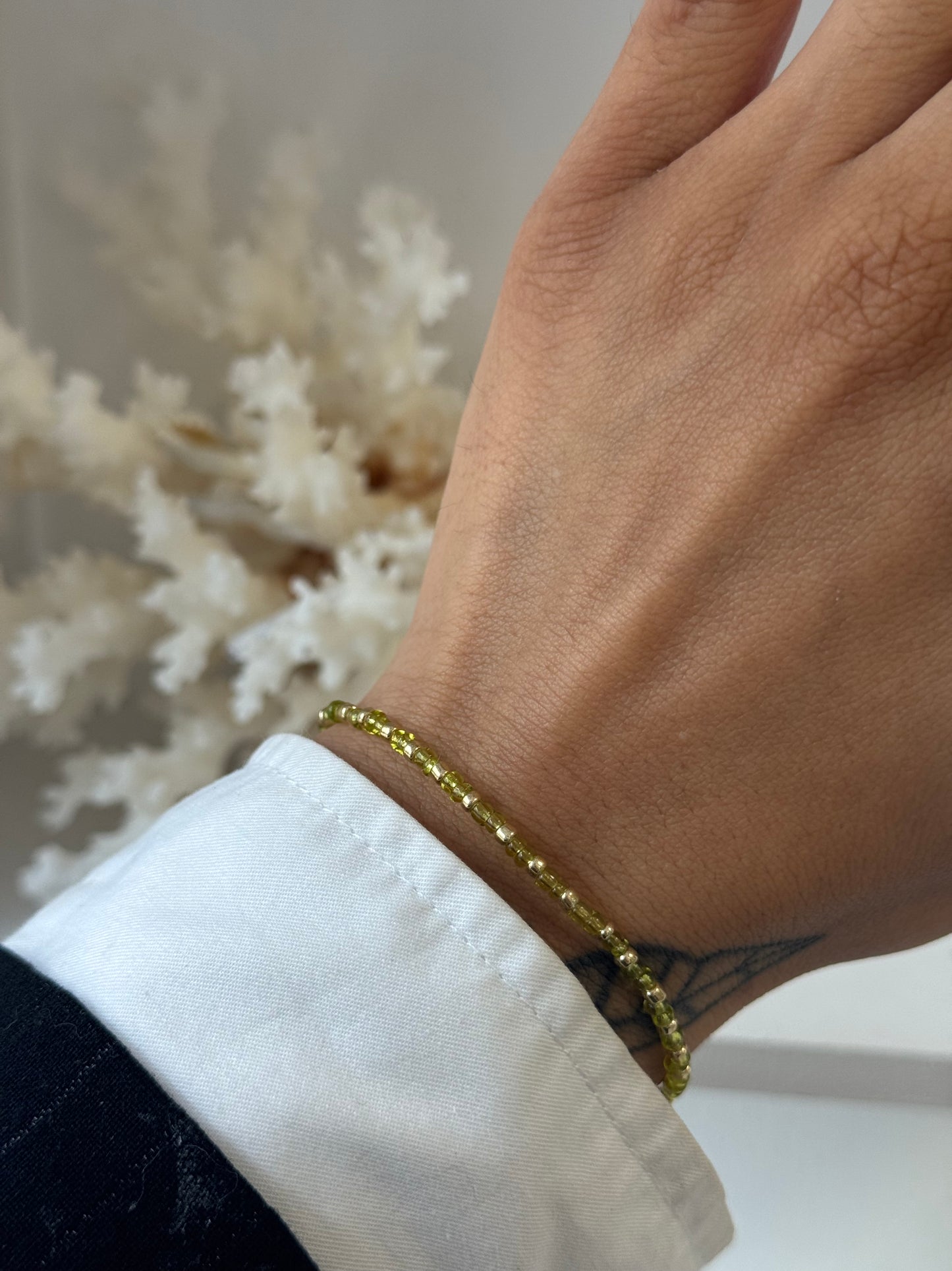 OIive Glow | Miyuki Bracelet