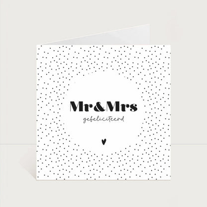 Wenskaart Dubbel | Mr & Mrs