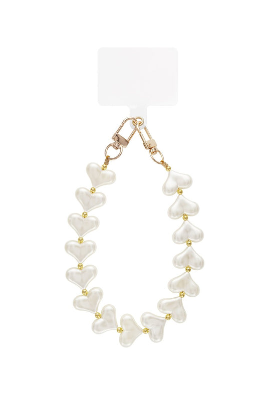 Pearly Heart Phone Cord