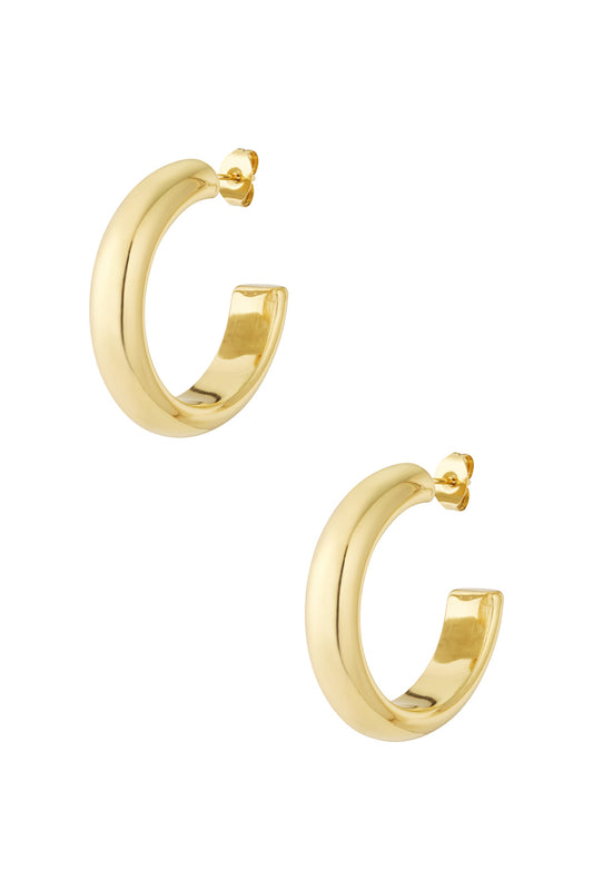 Thick Hoops Gold