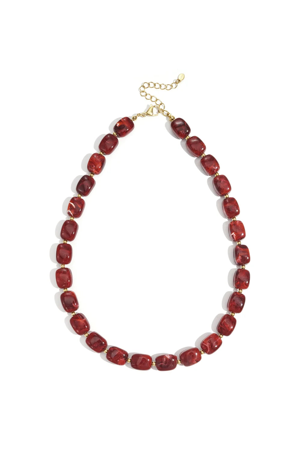 RETRO NECKLACE WINE RED