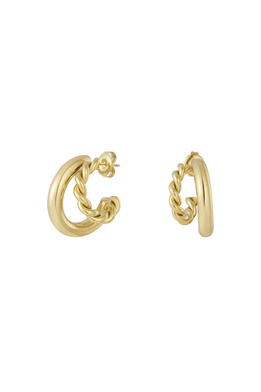 DOUBLE TROUBLE HOOPS GOLD