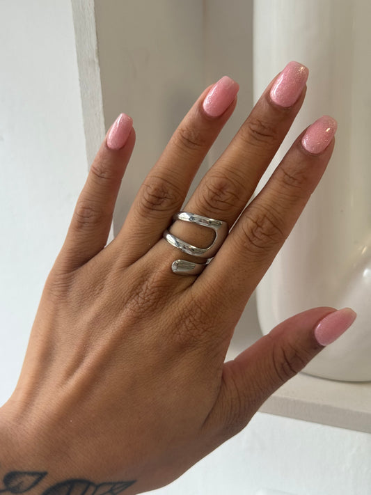 Double Line Ring Silver