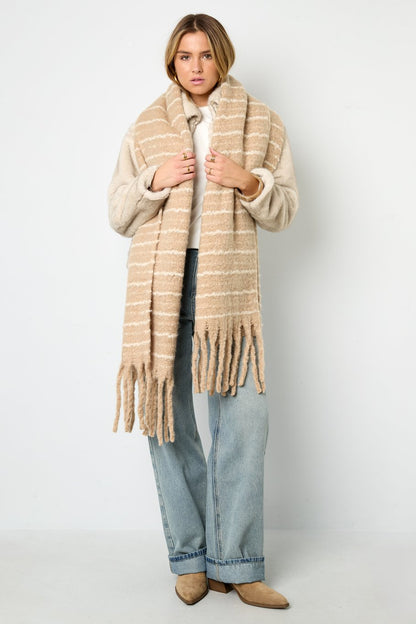 Stripe Scarf Khaki