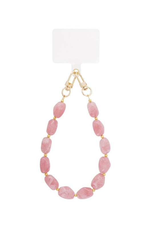 Phone Cord Acrylic Beads Pink