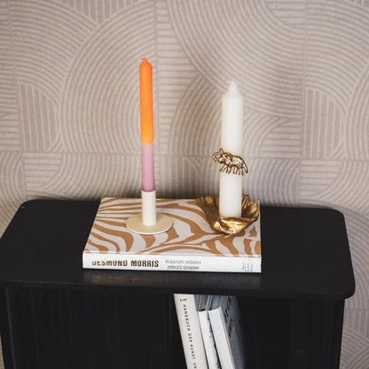 METALEN KANDELAAR BEIGE