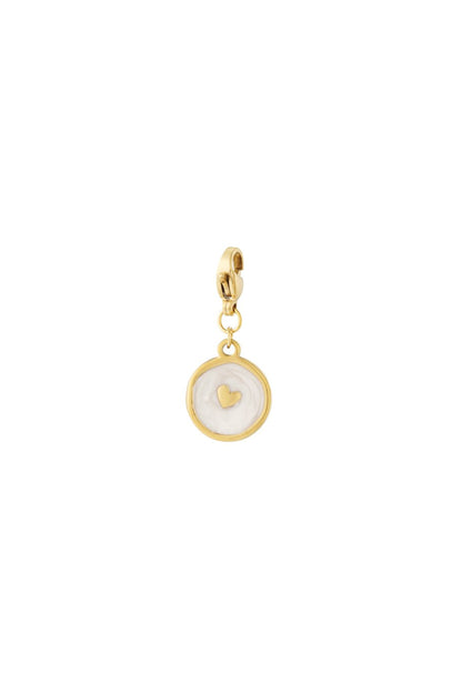 Lovely Coin Charm Beige