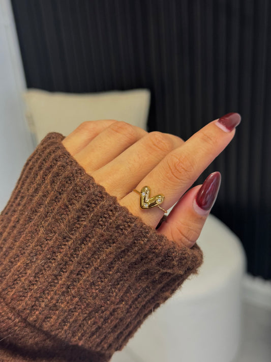DIAMOND LOVE RING GOLD