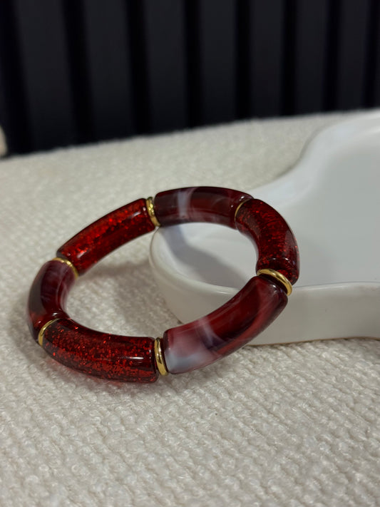 ACRYLIC BRACELET RED