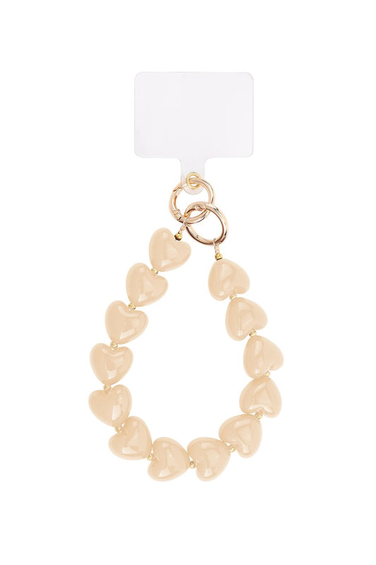 Classy Heart Phone Cord | Apricot