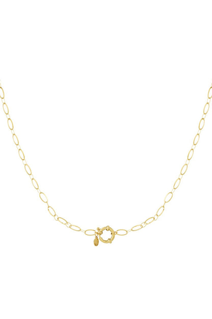 Basic Lock Necklace Gold