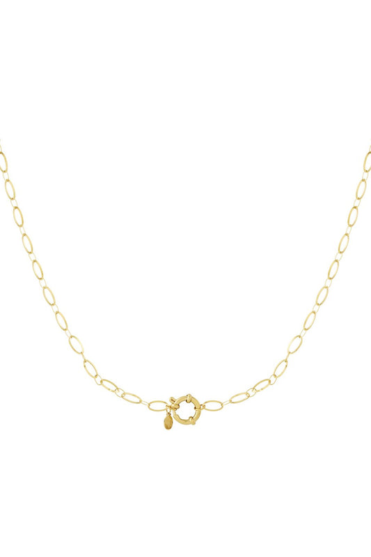 Basic Lock Necklace Gold