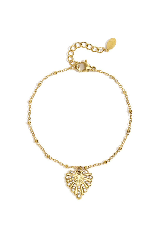 DIAMOND HEART BRACELET GOLD