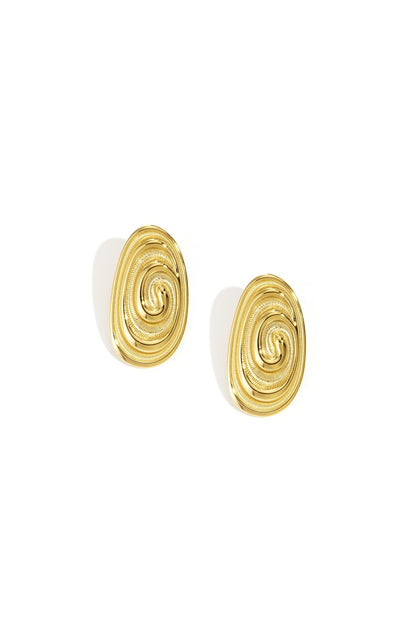 SWIRL EARSTUDS GOLD