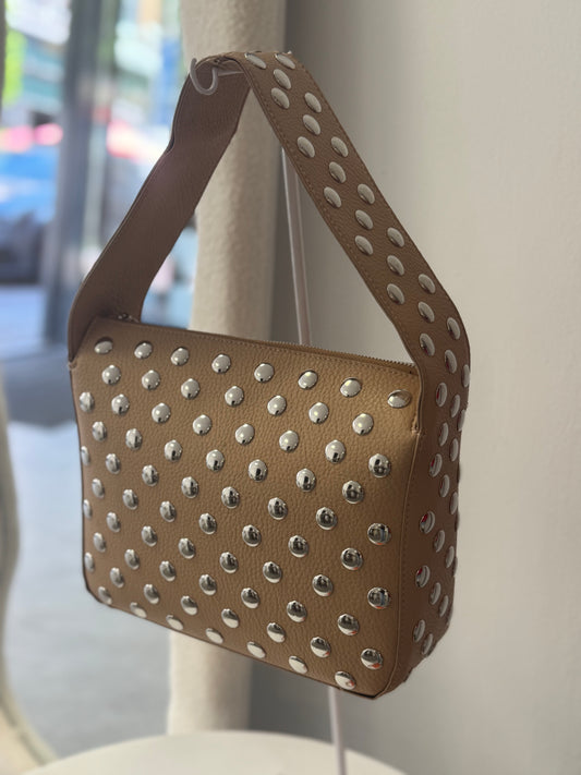 Silver Button Bag | Khaki