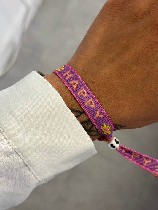 Happy | Lint Bracelet