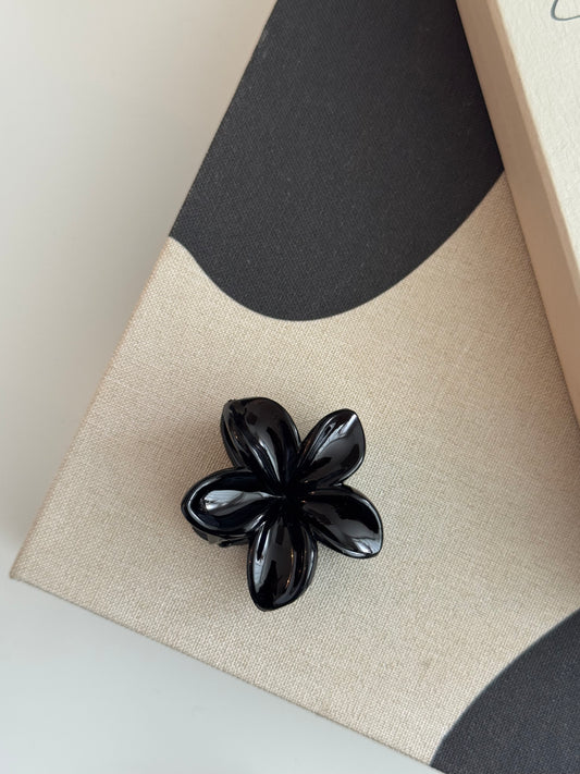 Mini Flower Hairclip Black