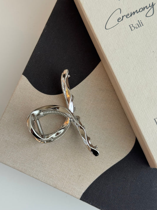 Basic Hairclip Midi Silver