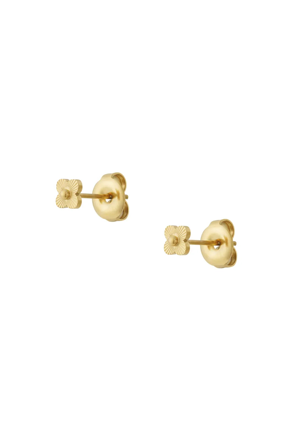 mini clover earstuds gold