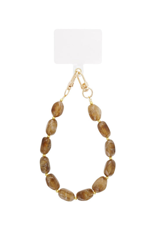 Phone Cord Acrylic Beads Brown