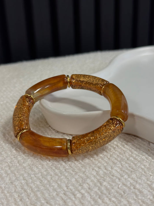 ACRYLIC BRACELET BROWN