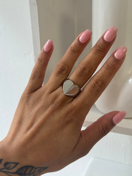 Bold Love Ring Silver