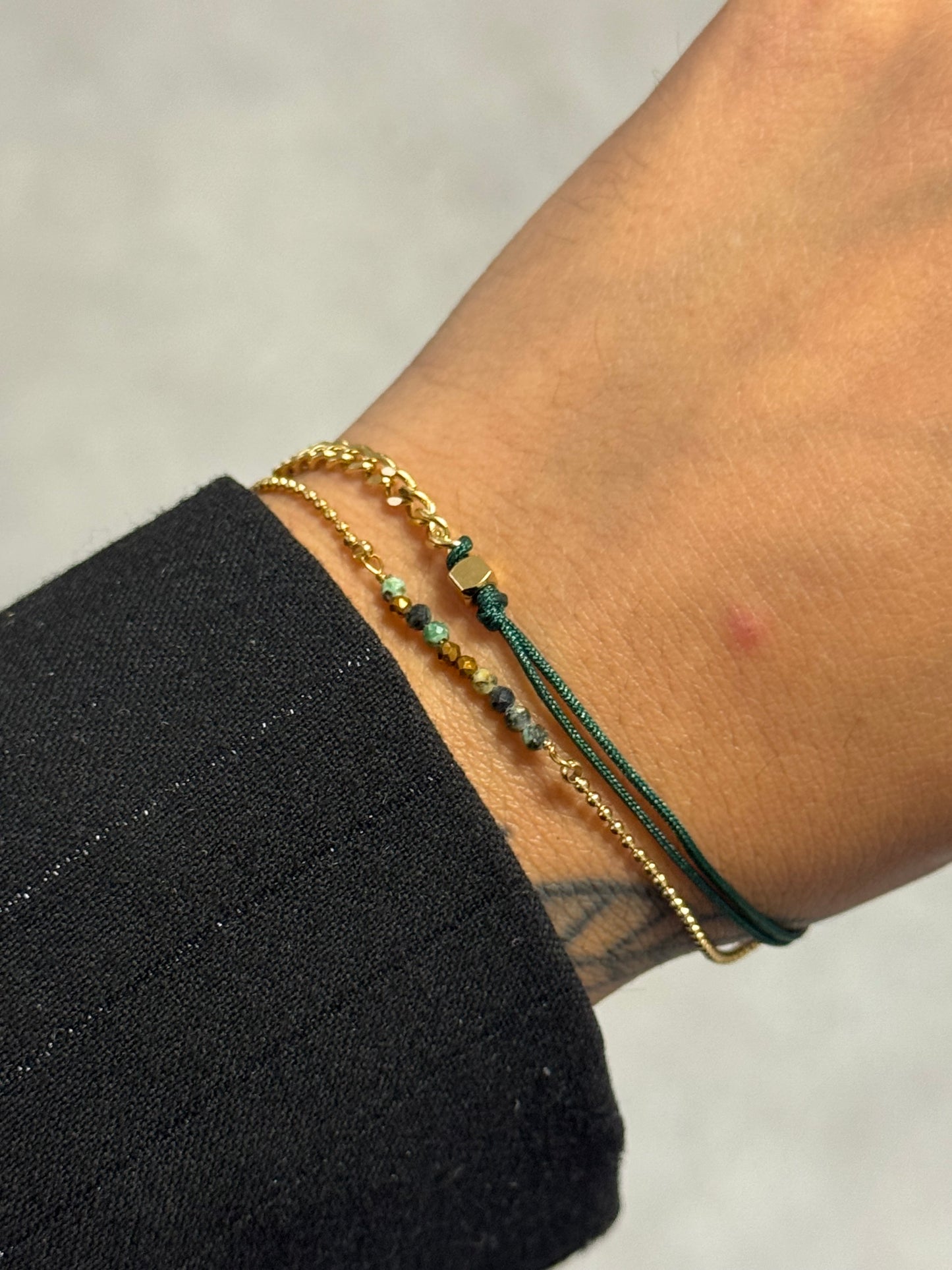 Golden Mix Bracelet Green