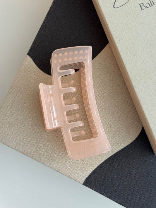 Pearly Basic Hairclip Light Pink