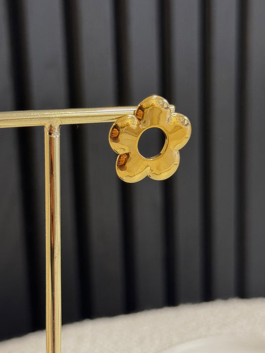 OPEN FLOWER EARSTUDS GOLD