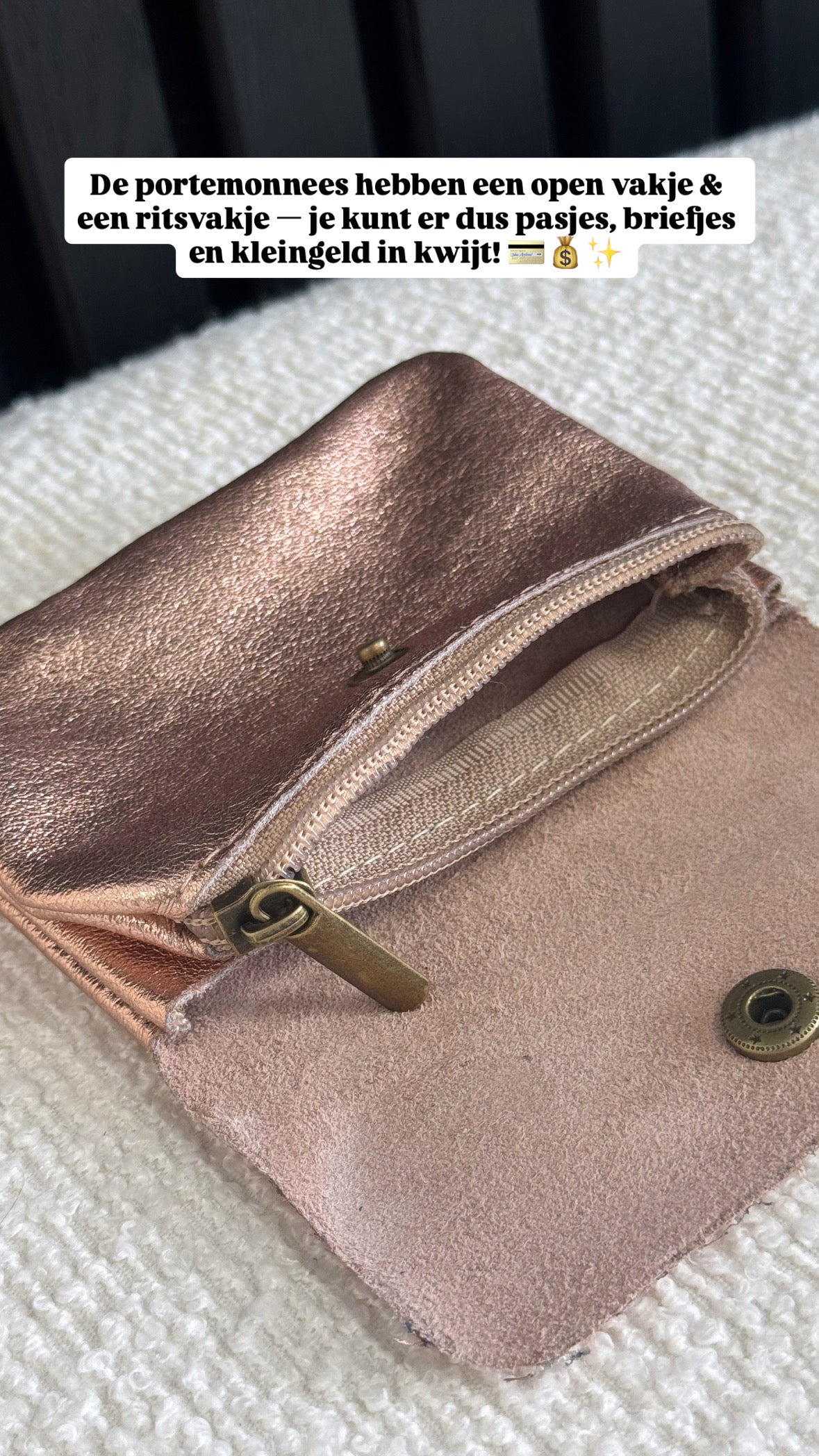 Shimmery Leather Wallet Pink