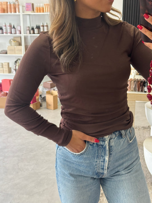 BY SWAN LONGSLEEVE TURTLENECK | COFFEE