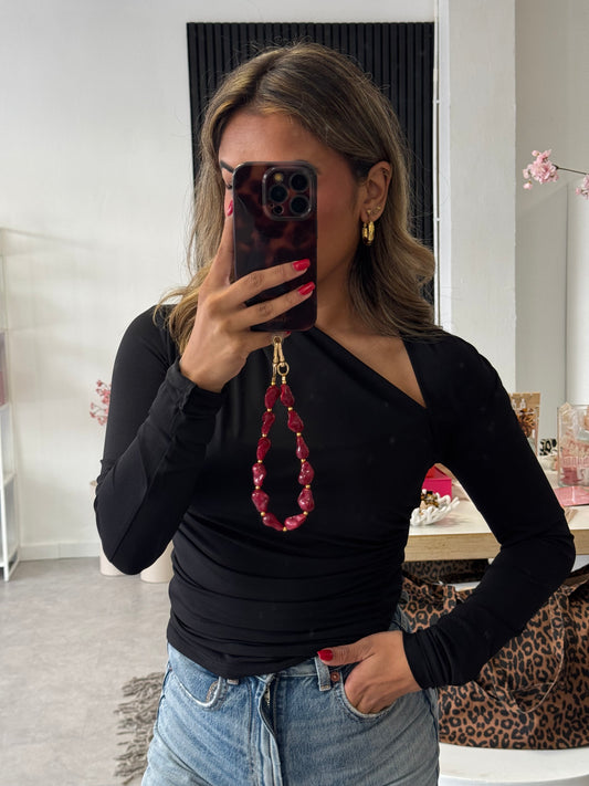 CUT OUT TOP BLACK