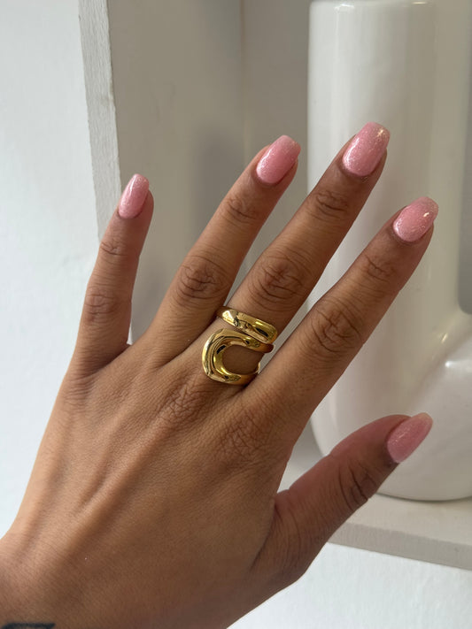 Double Line Ring Gold