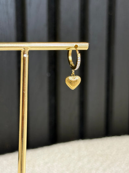 ribbed love hoops gold | one piece