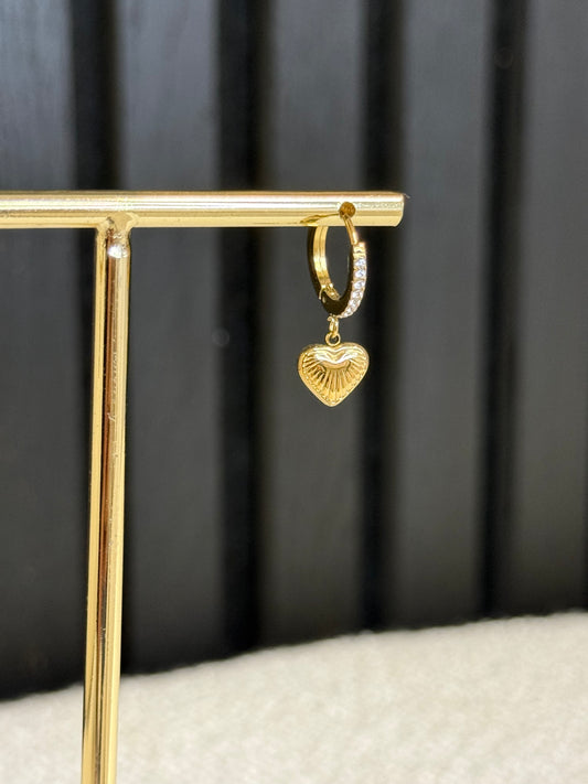 ribbed love hoops gold | one piece