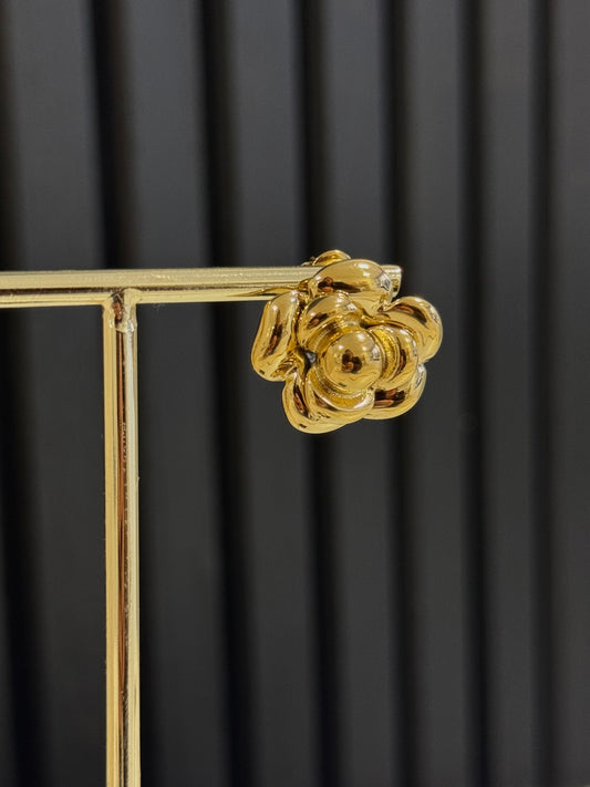 BUBBLY FLOWER EARSTUDS GOLD