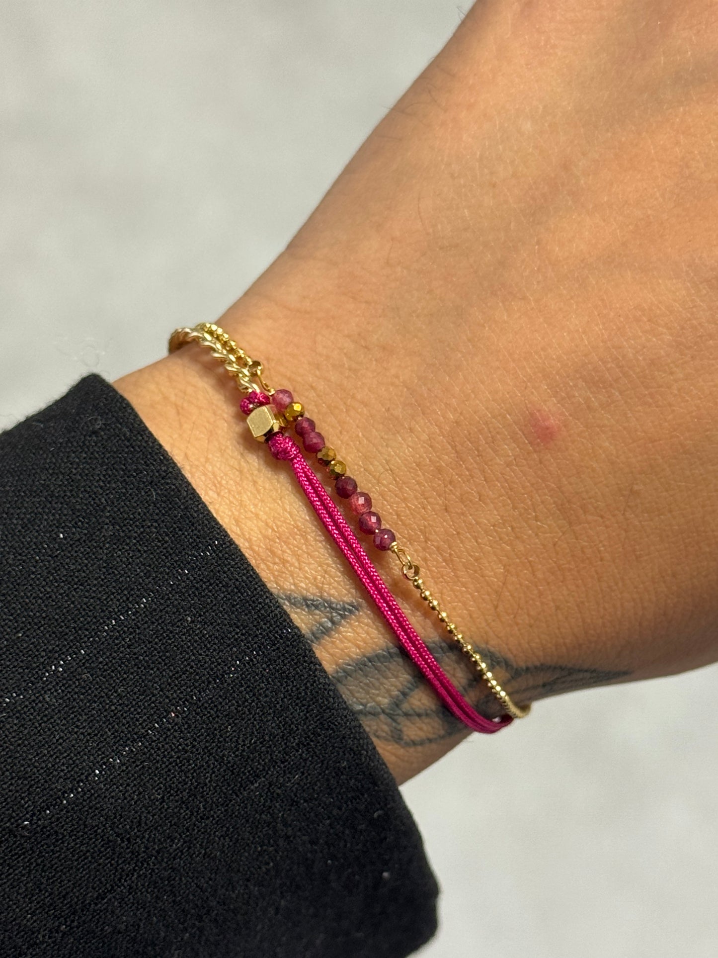 Golden Mix Bracelet Fuchsia