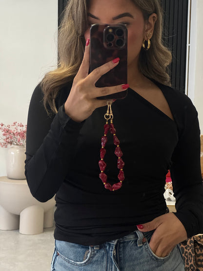 CUT OUT TOP BLACK
