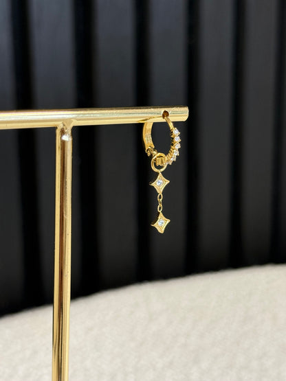 double star hoops gold | one piece