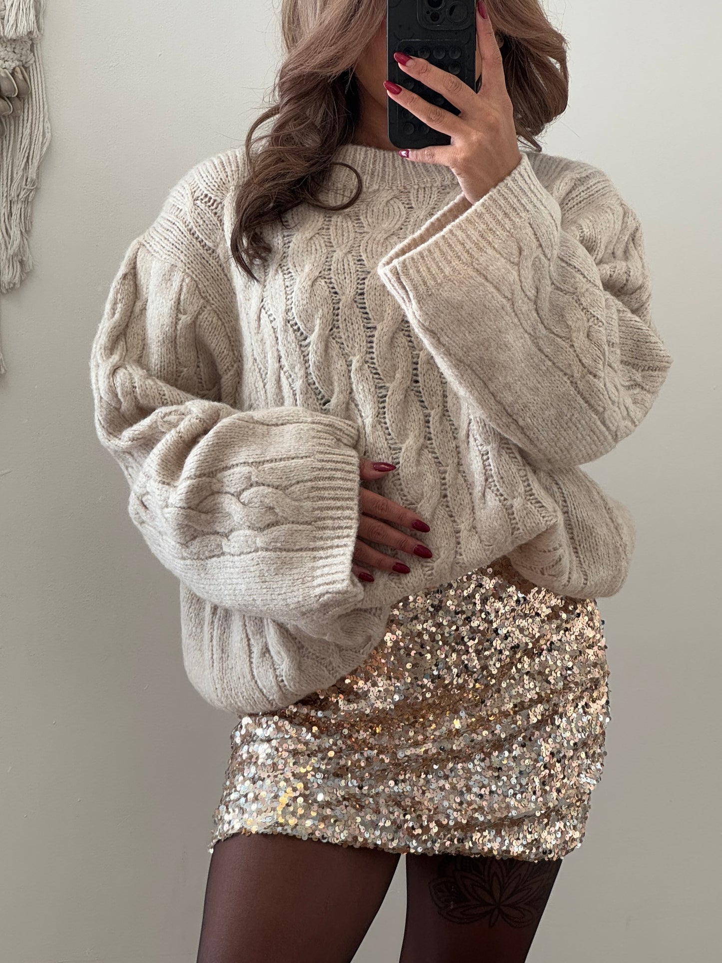 Glitter Skirt Gold